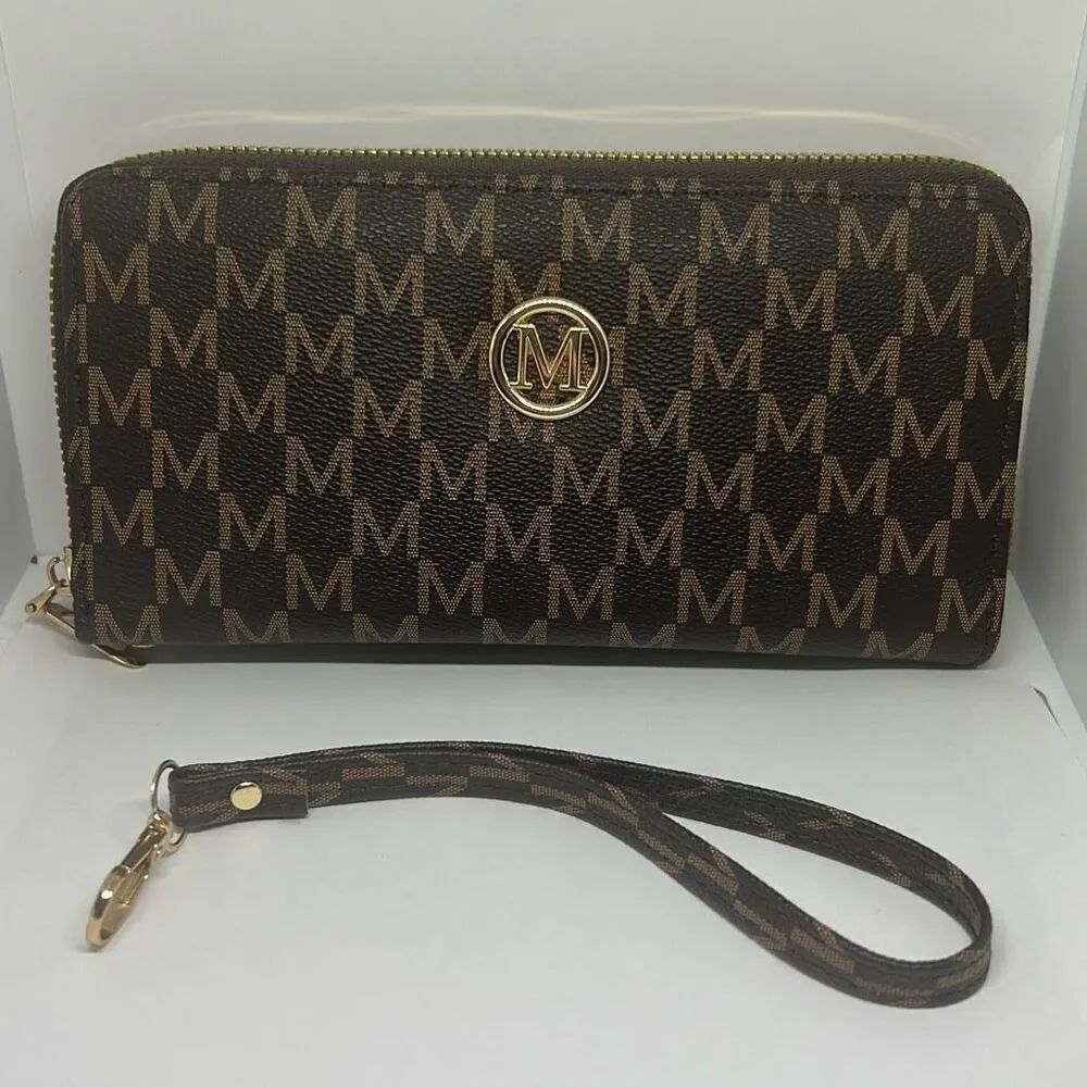 M Print Brown Women’s Wallet
